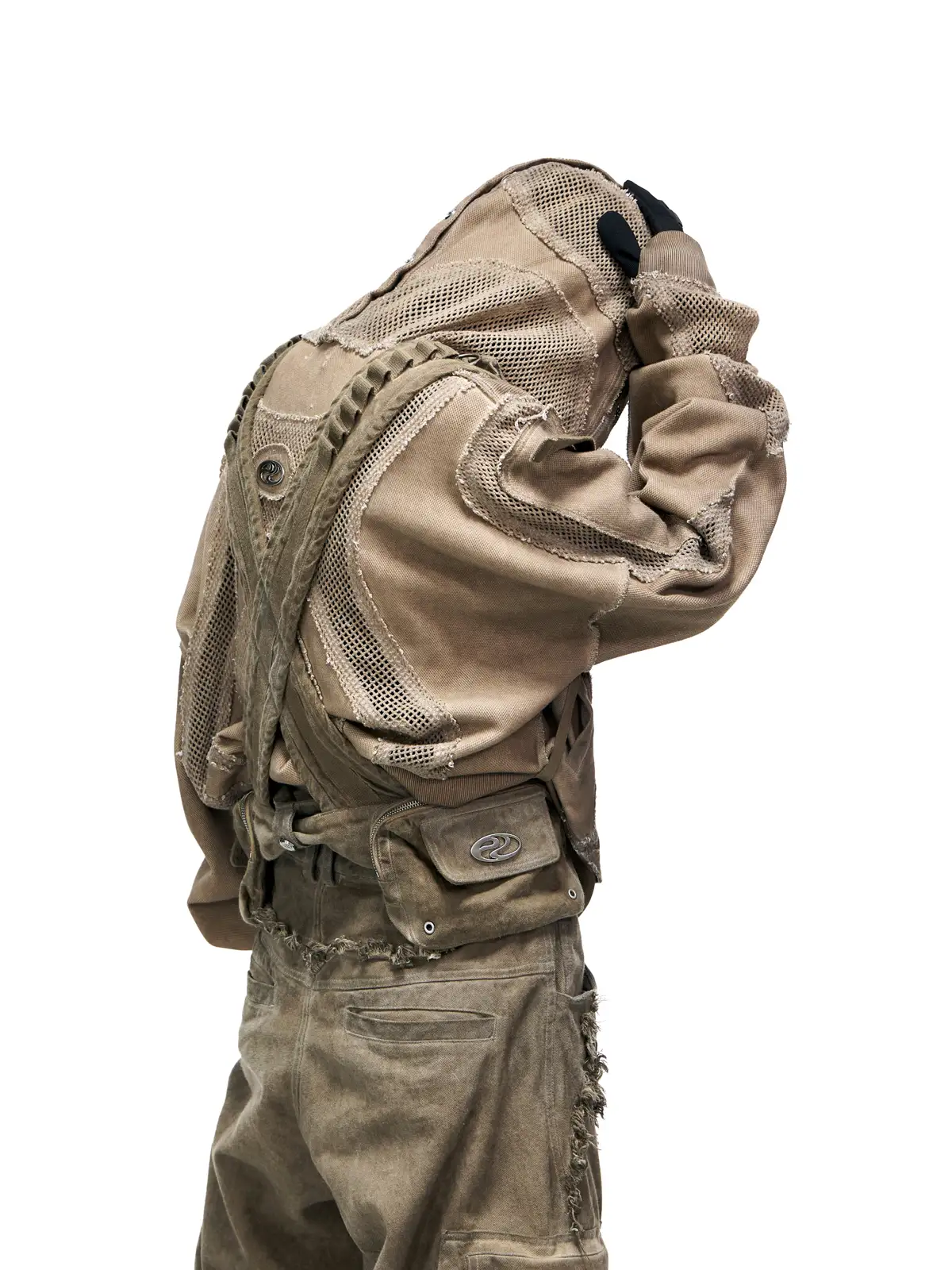 Personsoul Sand Dirty Dye Zip-Up Hoodie - Image 16