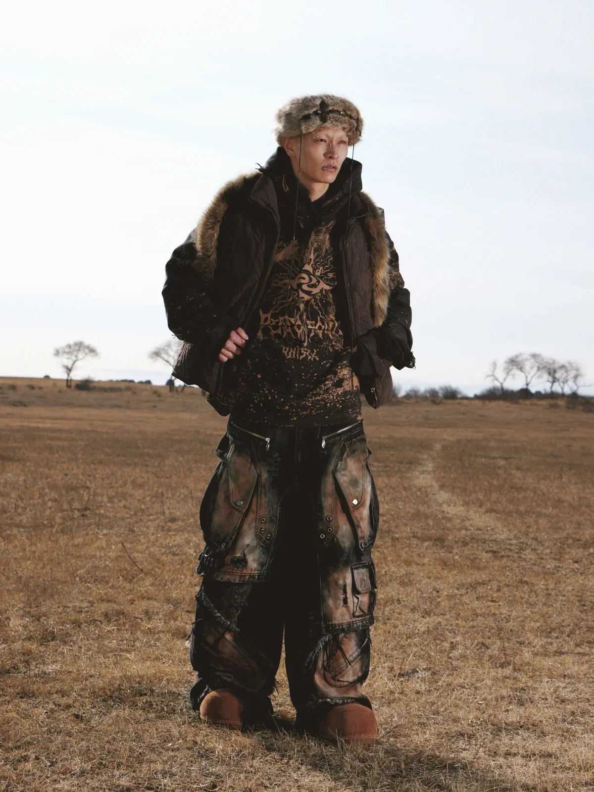 Personsoul Sun Totem Distressed Hoodie - Image 11
