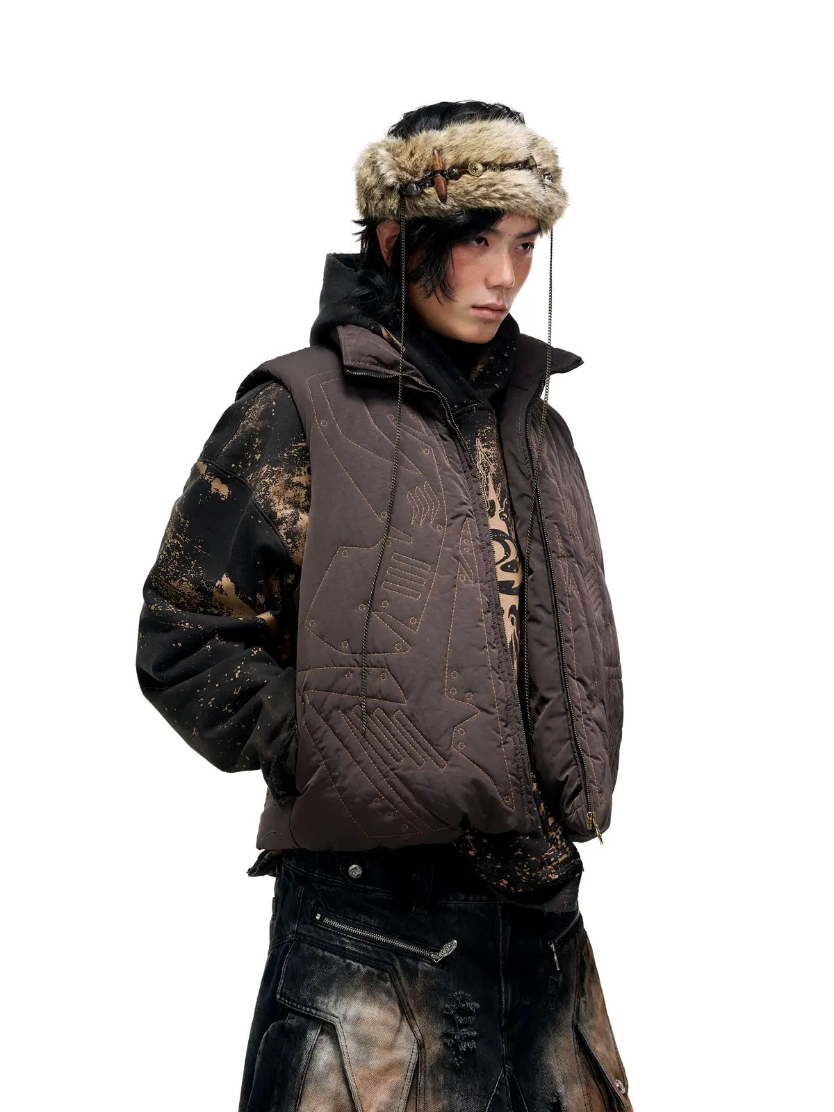 Personsoul Tactical Embroidered Down Vest - Image 12