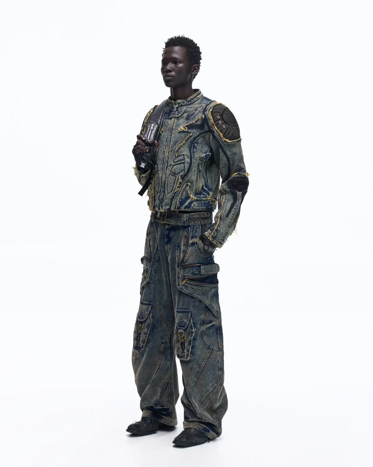 Personsoul Tiger Print Racing Denim Jacket - Image 8