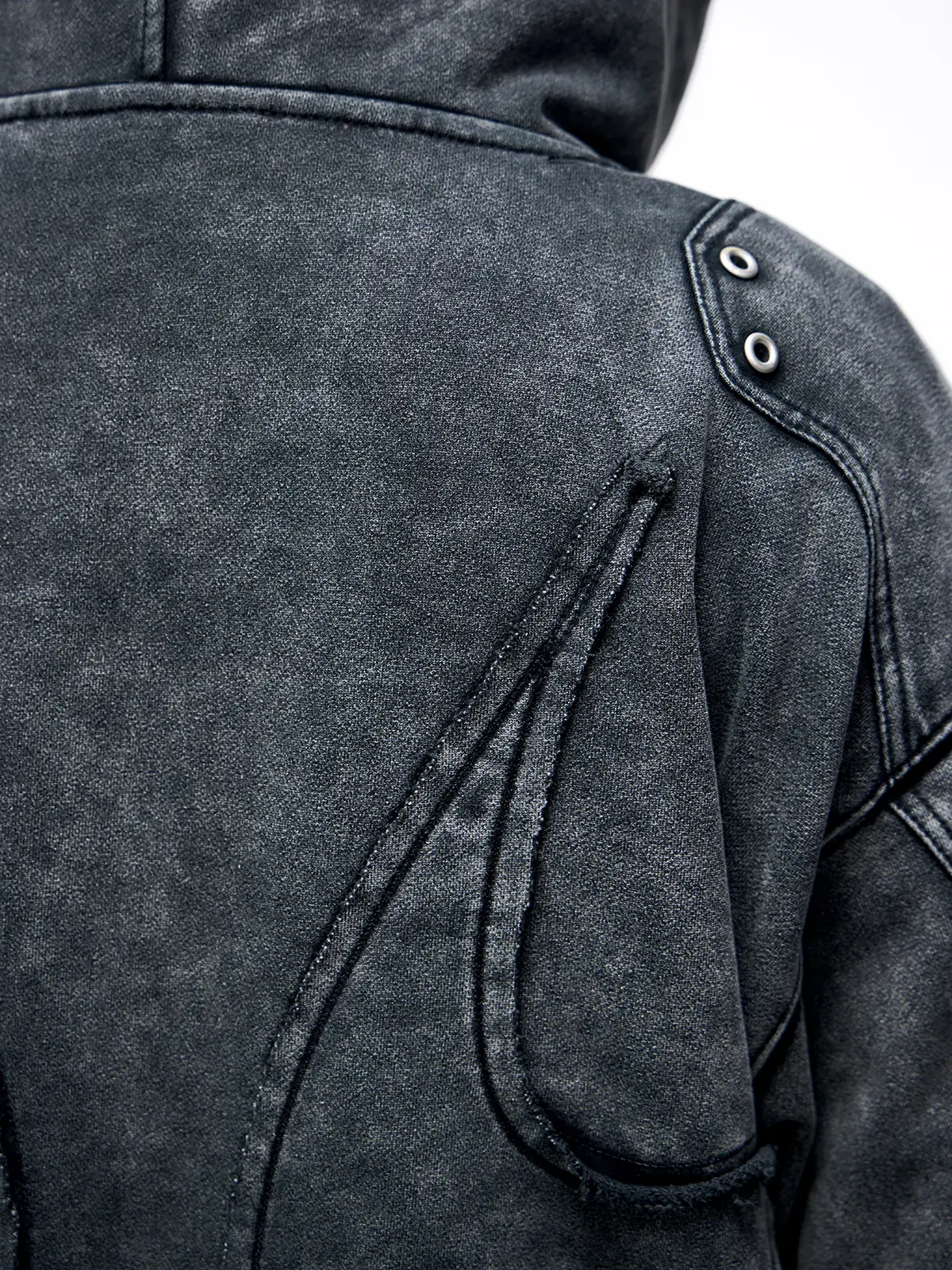 Personsoul Totem Embroidered Washed Hoodie - Image 9