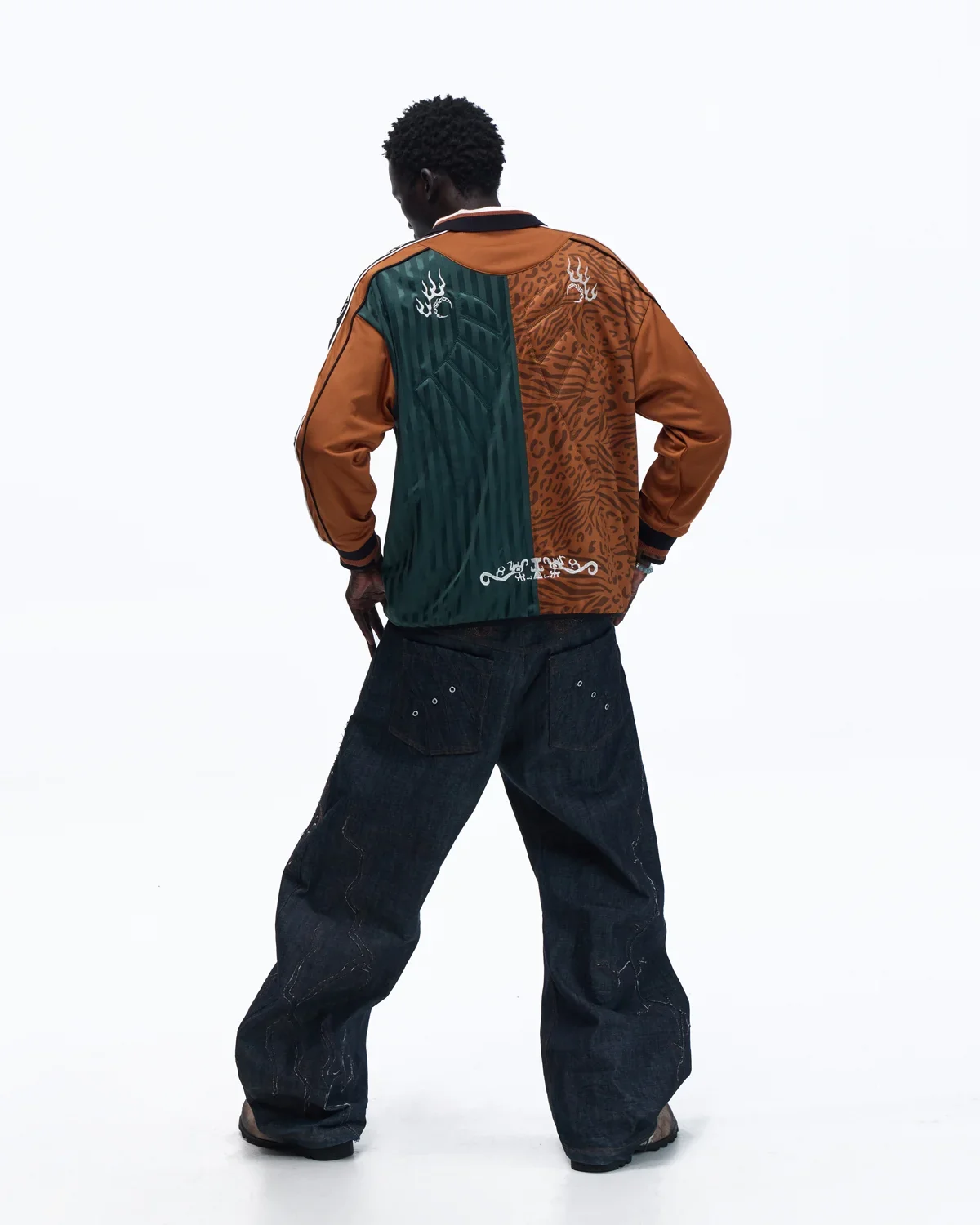Personsoul Tribal-Animal Print Patchwork Shirt - Image 11