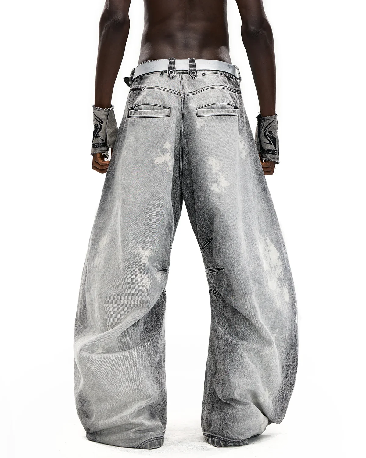 Personsoul Vintage Detachable Panel Curved-Leg Denim Jeans(5 in 1) - Image 6