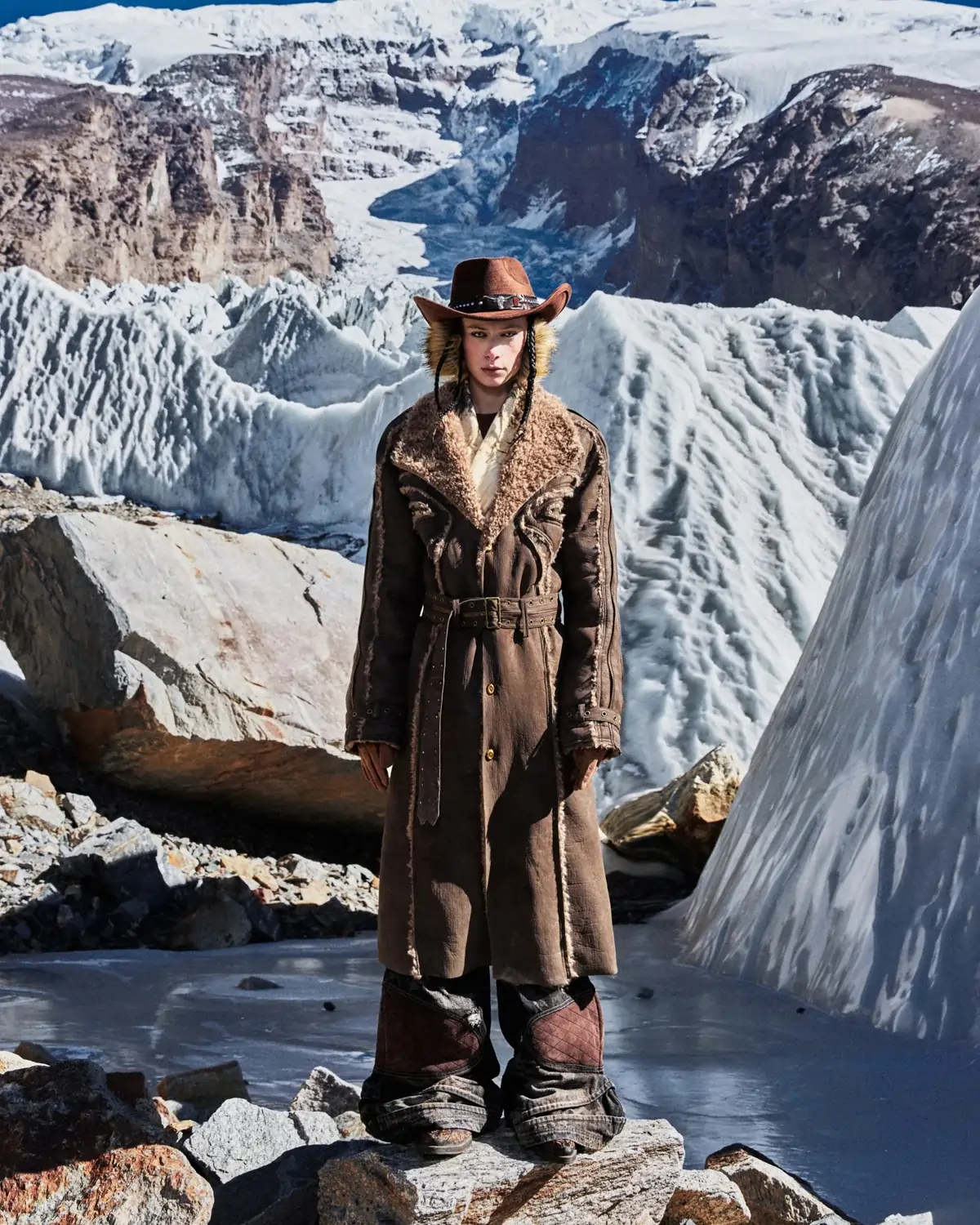 Personsoul Vintage Long Shearling Coat - Image 6