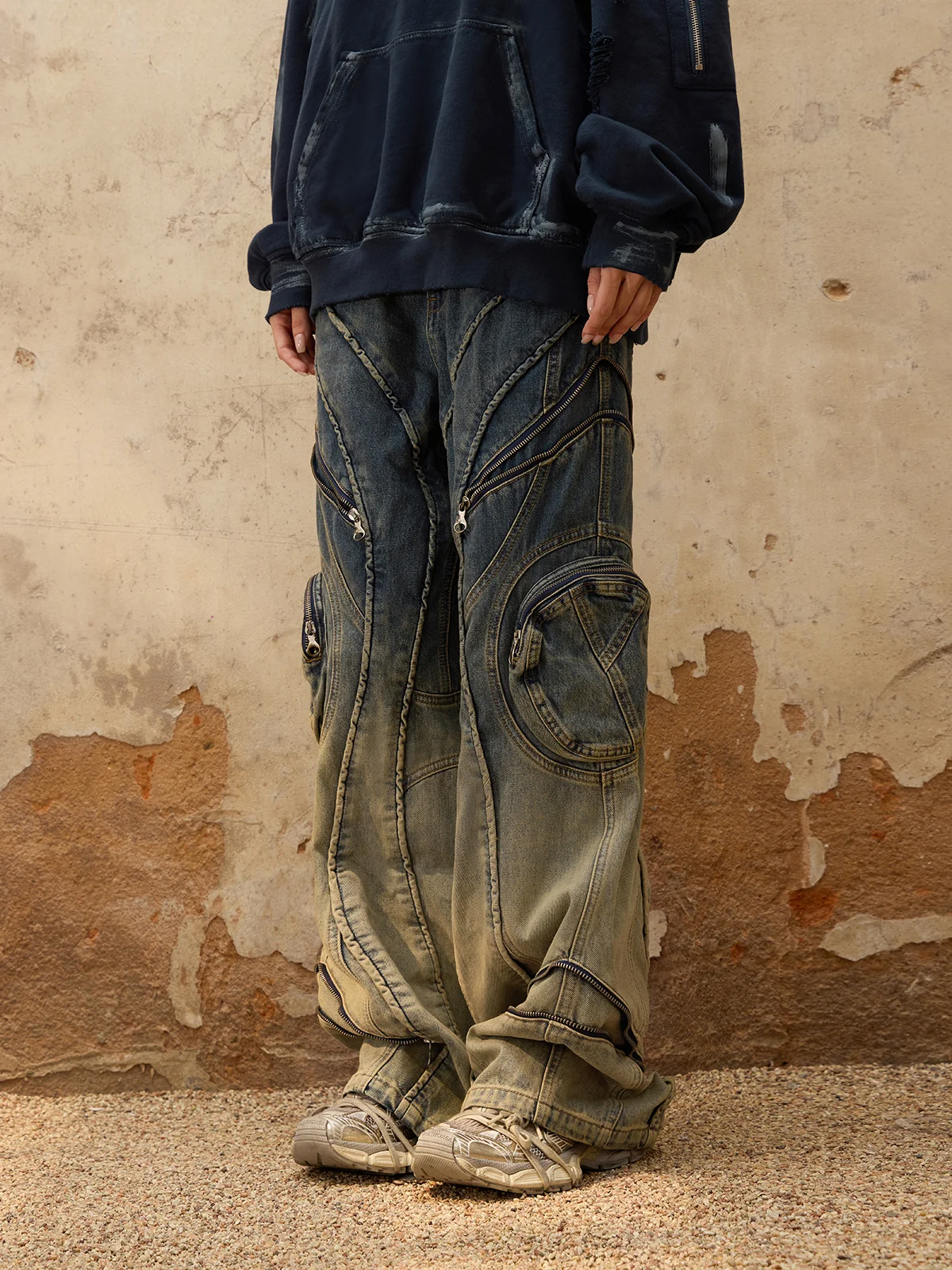 Personsoul Washing Gradient Denim Jeans - Image 2