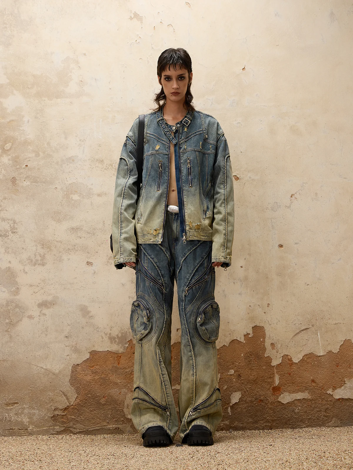 Personsoul Washing Gradient Denim Jeans - Image 6