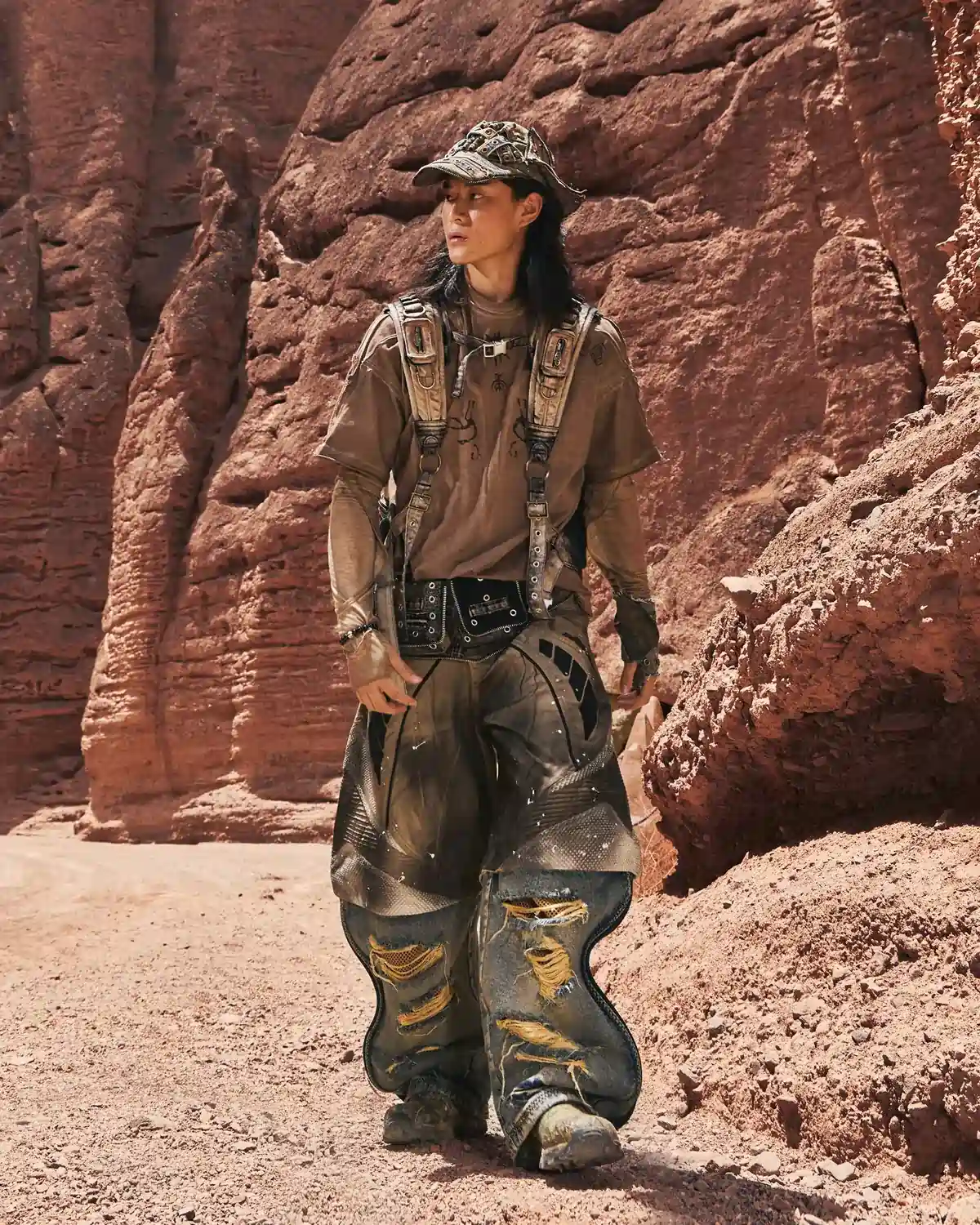 Personsoul Wavy Detachable Racing Denim Jeans - Image 10