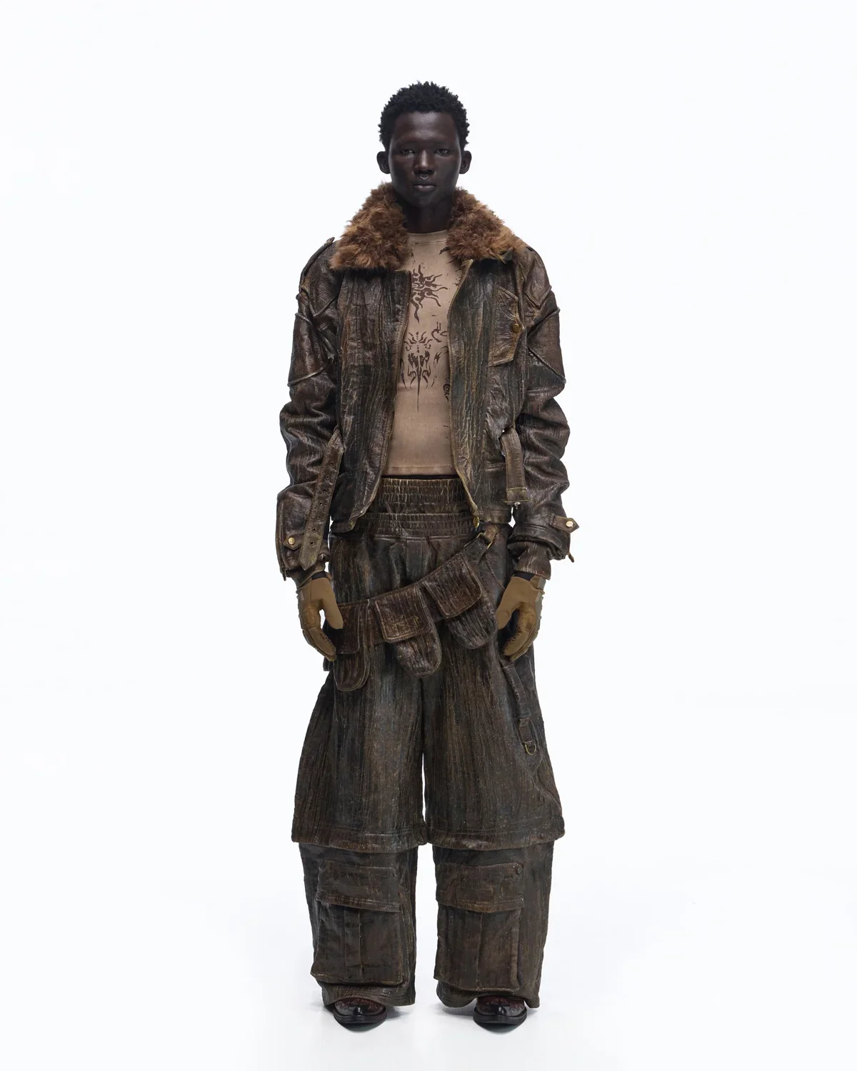 Personsoul Waxed Vintage Detachable Fur Collar Jacket(Limited  100 pieces) - Image 7