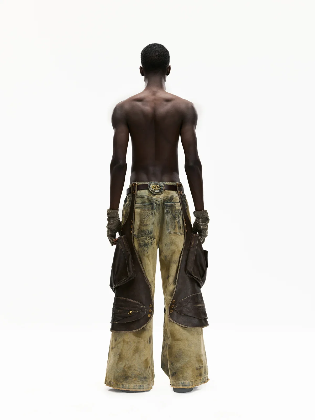 Personsoul Western Dunes Leather Panel Jeans - Image 8