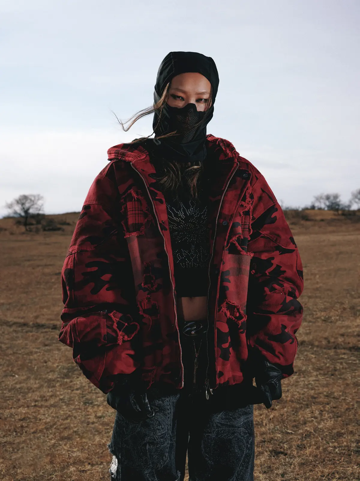 Red Camo Hoodie Cotton Jacket - Image 10