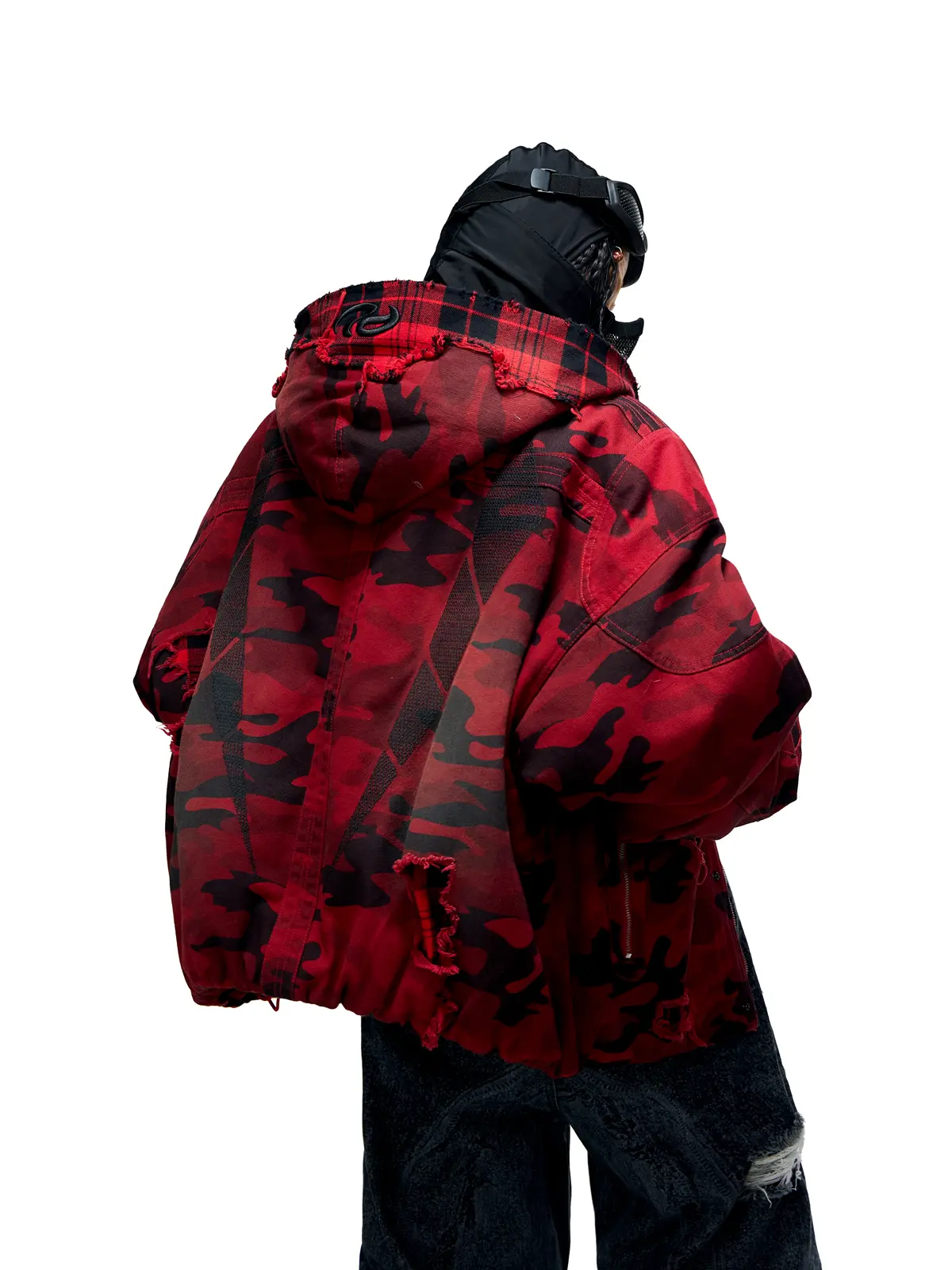 Red Camo Hoodie Cotton Jacket - Image 2