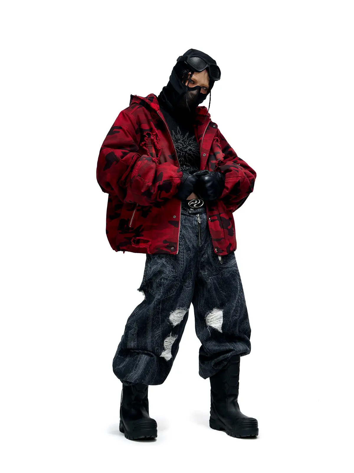 Red Camo Hoodie Cotton Jacket - Image 8