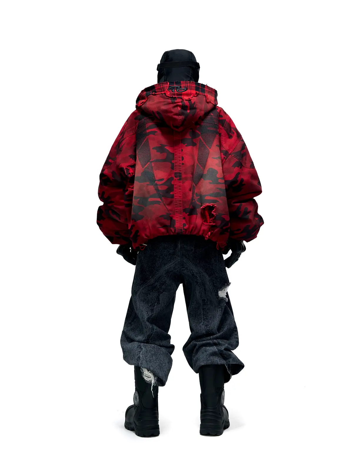 Red Camo Hoodie Cotton Jacket - Image 9