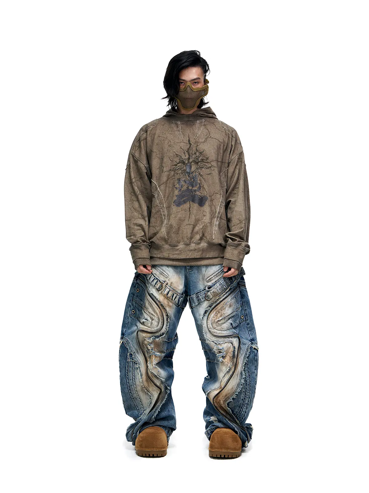 Vintage Sun Totem Distressed Hoodies - Image 10